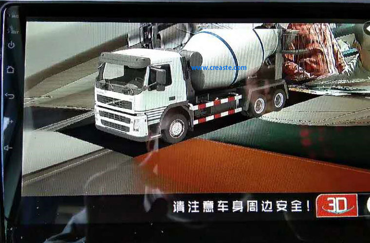 混凝土搅拌运输车360度环视全景解决方案